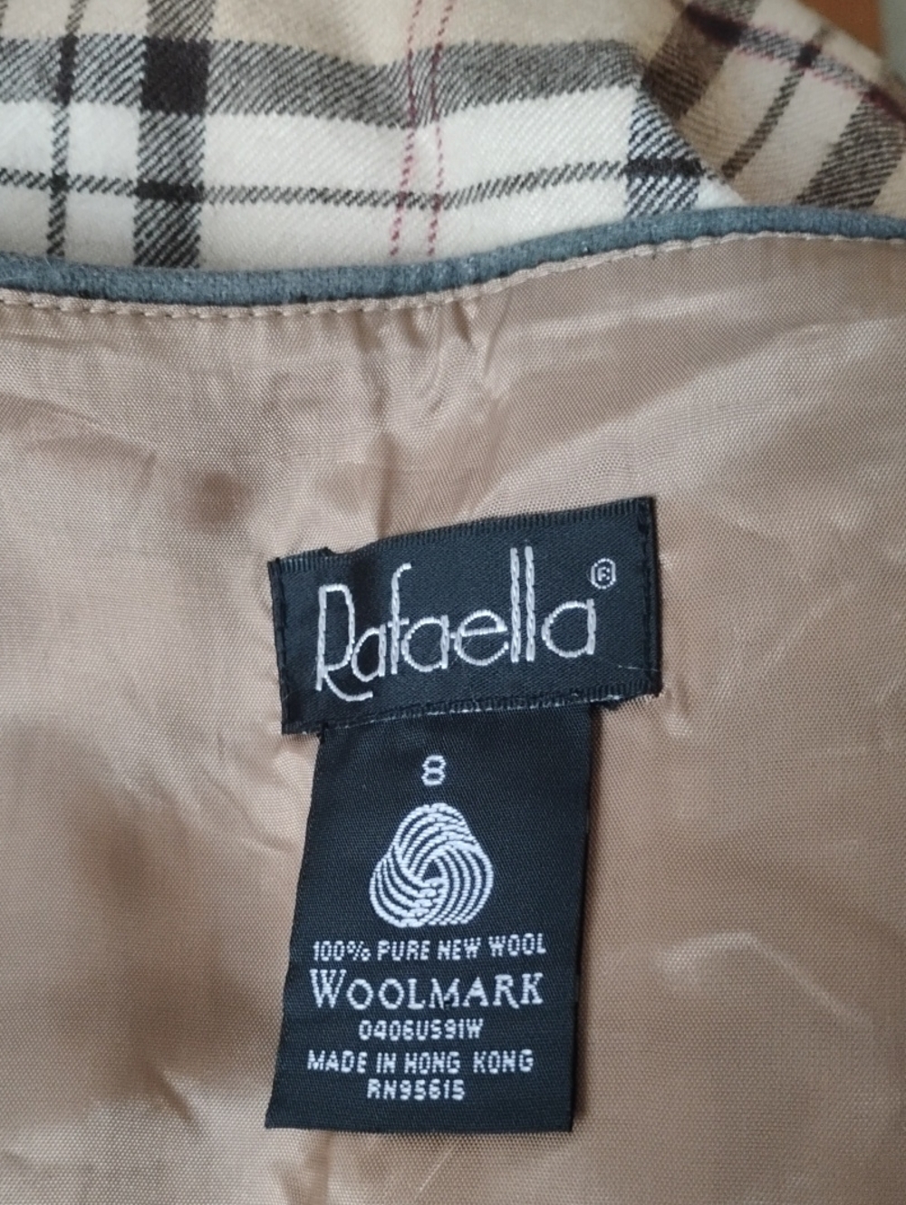 Vintage Plaid Beige High-Waist Women’s 100% Wool Skirt✨❤️🔥🔥 - Picture 5 of 8